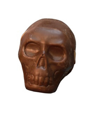 calavera de chocolate negro