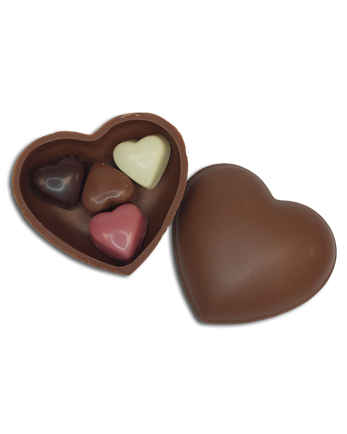 Corazón de chocolate con leche